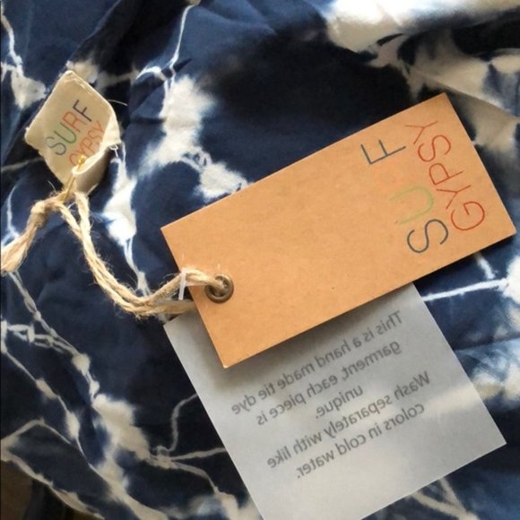 NWT Surf Gypsy Tassel Tie Dye Poncho Cover Up - Picture 4 of 5